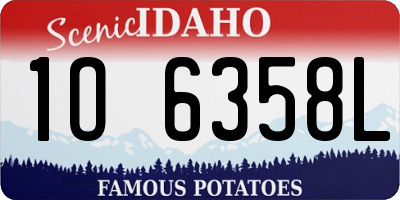 ID license plate 1O6358L