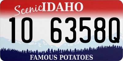 ID license plate 1O6358Q