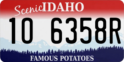 ID license plate 1O6358R
