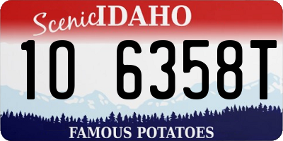 ID license plate 1O6358T