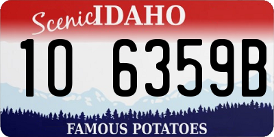 ID license plate 1O6359B