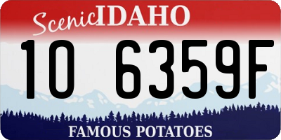 ID license plate 1O6359F