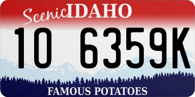 ID license plate 1O6359K