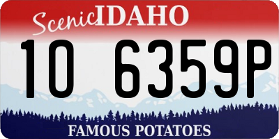 ID license plate 1O6359P