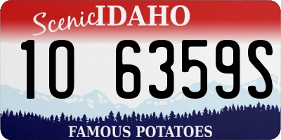 ID license plate 1O6359S