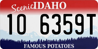 ID license plate 1O6359T