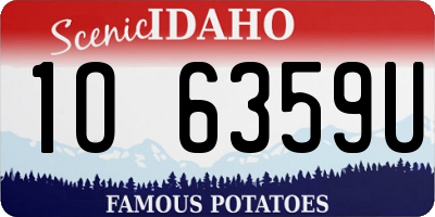 ID license plate 1O6359U