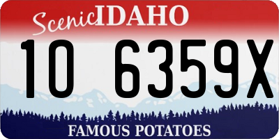 ID license plate 1O6359X