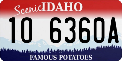 ID license plate 1O6360A