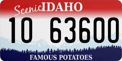 ID license plate 1O6360O