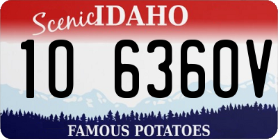ID license plate 1O6360V