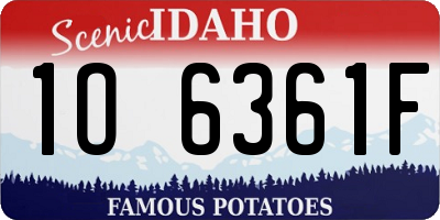 ID license plate 1O6361F