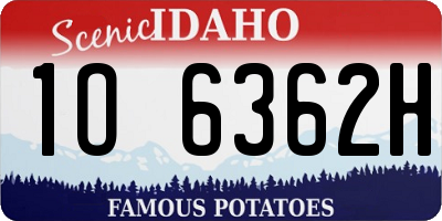 ID license plate 1O6362H