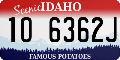 ID license plate 1O6362J