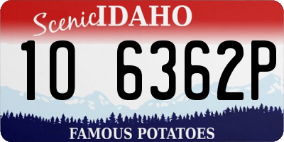 ID license plate 1O6362P