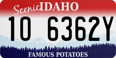 ID license plate 1O6362Y