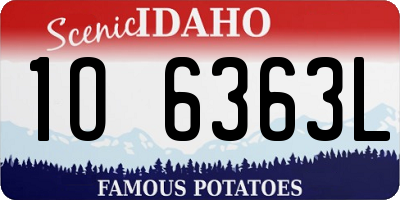 ID license plate 1O6363L