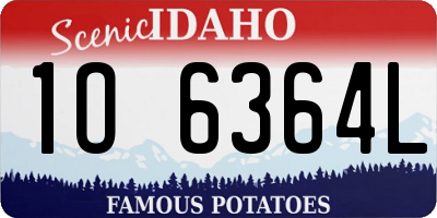 ID license plate 1O6364L