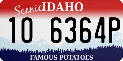 ID license plate 1O6364P