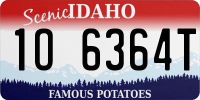 ID license plate 1O6364T