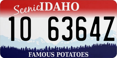 ID license plate 1O6364Z