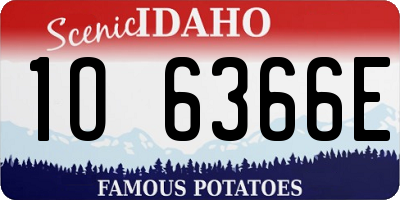 ID license plate 1O6366E