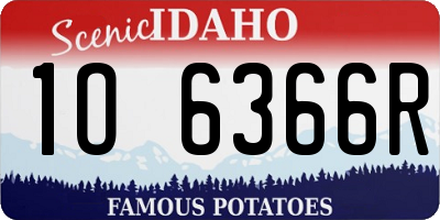 ID license plate 1O6366R