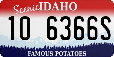 ID license plate 1O6366S