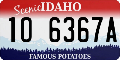 ID license plate 1O6367A
