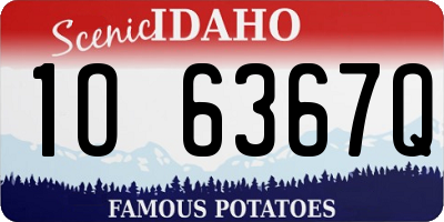 ID license plate 1O6367Q