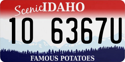 ID license plate 1O6367U