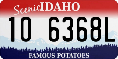 ID license plate 1O6368L