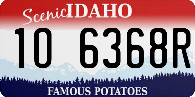 ID license plate 1O6368R