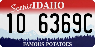 ID license plate 1O6369C