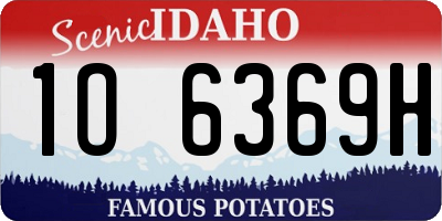 ID license plate 1O6369H