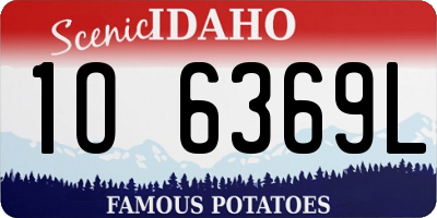 ID license plate 1O6369L