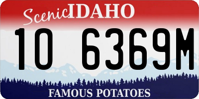 ID license plate 1O6369M