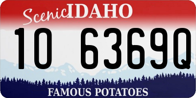 ID license plate 1O6369Q