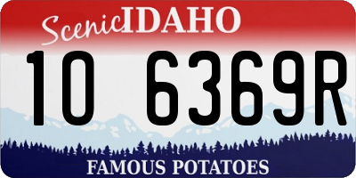 ID license plate 1O6369R