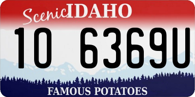 ID license plate 1O6369U