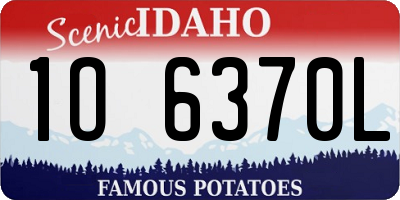 ID license plate 1O6370L