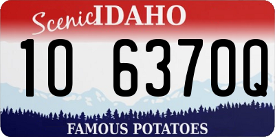 ID license plate 1O6370Q