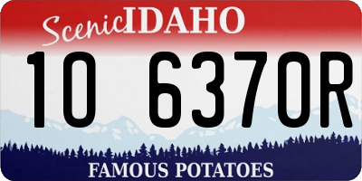 ID license plate 1O6370R