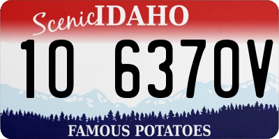 ID license plate 1O6370V