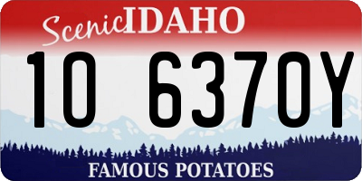 ID license plate 1O6370Y