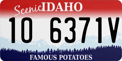 ID license plate 1O6371V