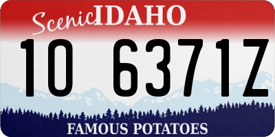 ID license plate 1O6371Z
