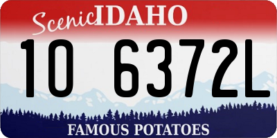 ID license plate 1O6372L