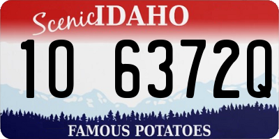 ID license plate 1O6372Q