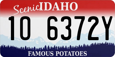 ID license plate 1O6372Y